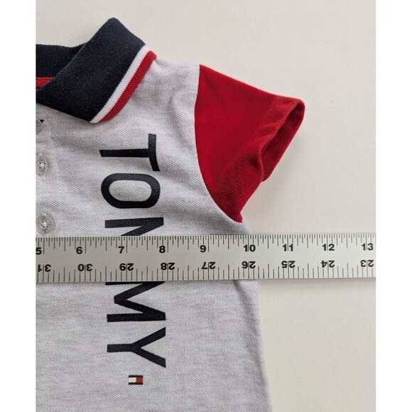 Tommy Hilfigure Baby Boy Polo Romper In Grey Size 6-9 Months - Picture 4 of 5